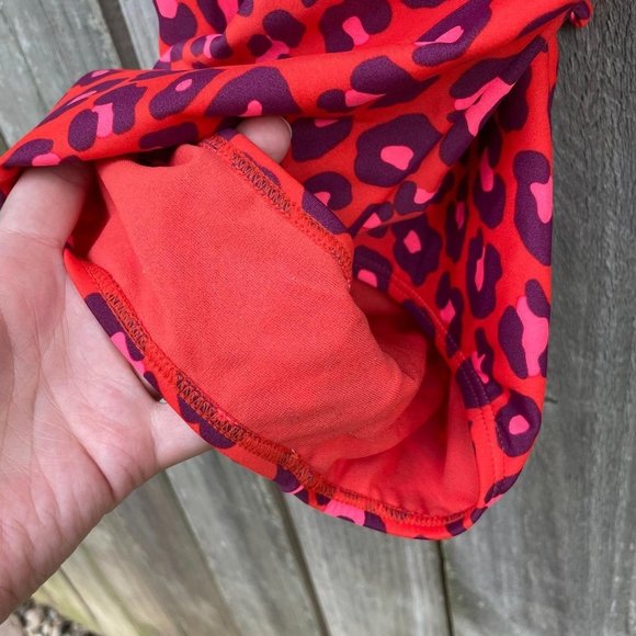 GB Gianni Bini Party Animal Print One Piece Swimsuit Size XS Strappy Back New - Picture 6 of 10